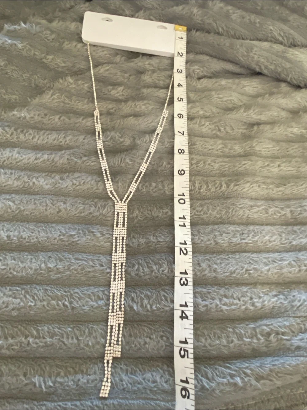 1-Crystal Fringe Y-Necklace